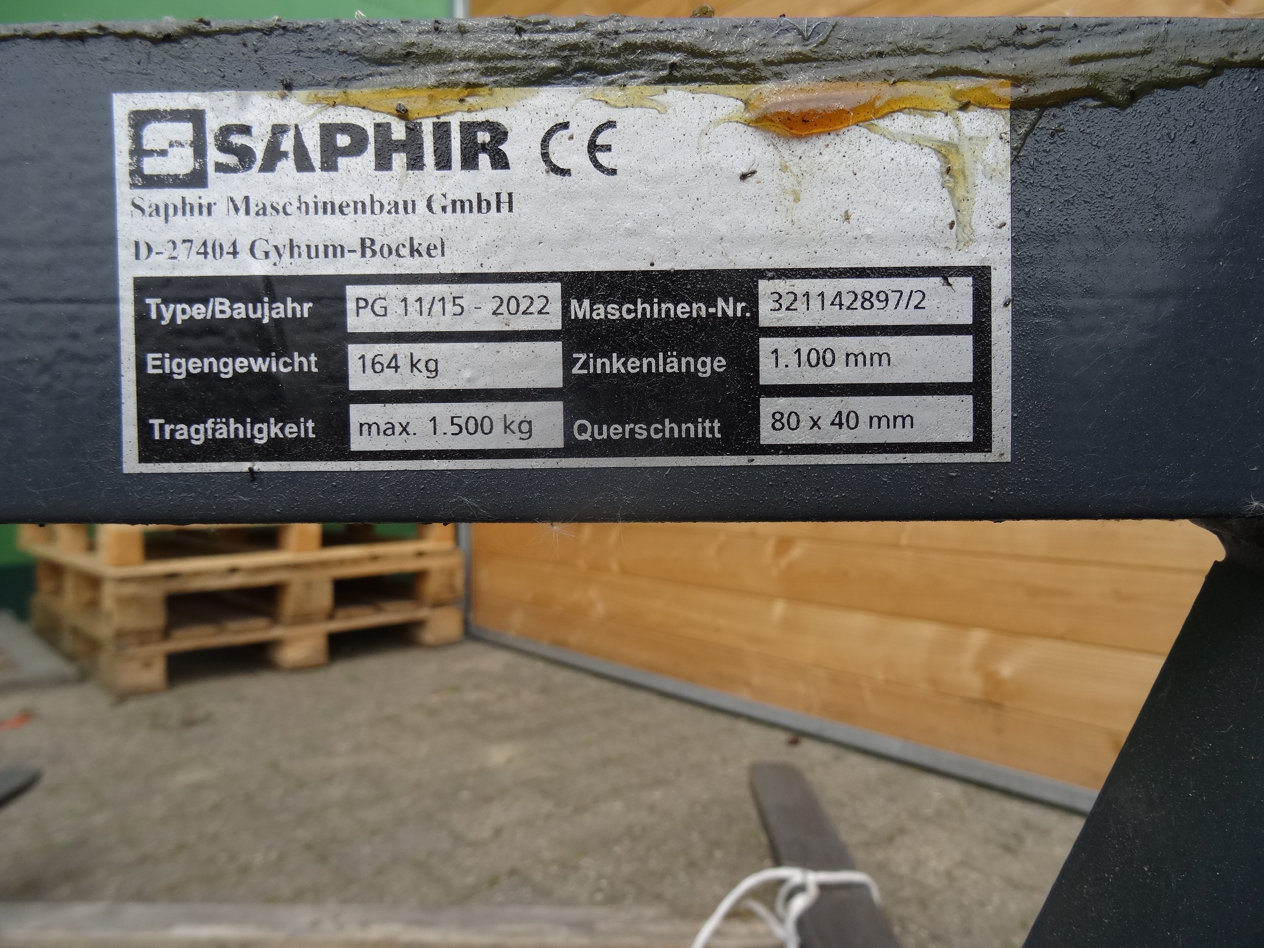 Saphir Palettengabel PG 11/15