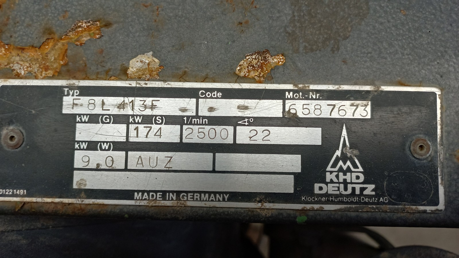 Deutz F8L413F - 2