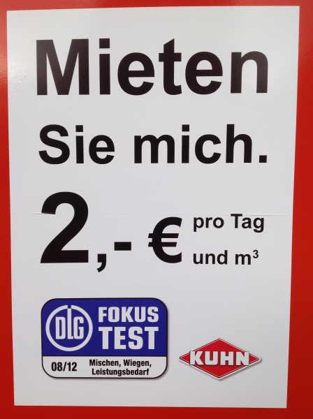 Kuhn Futtermischwagen 16m³ zu € 32 pro Tag
